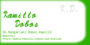 kamillo dobos business card