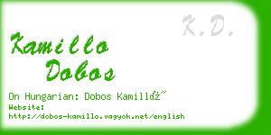 kamillo dobos business card